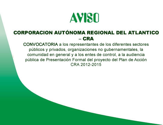 AVISO DE CONVOCATORIA