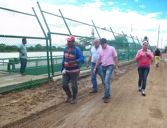 C.R.A, INSPECCIONÓ OBRAS EN DIQUE POLONIA Y COMPUERTAS PORVENIR Y VILLA ROSA