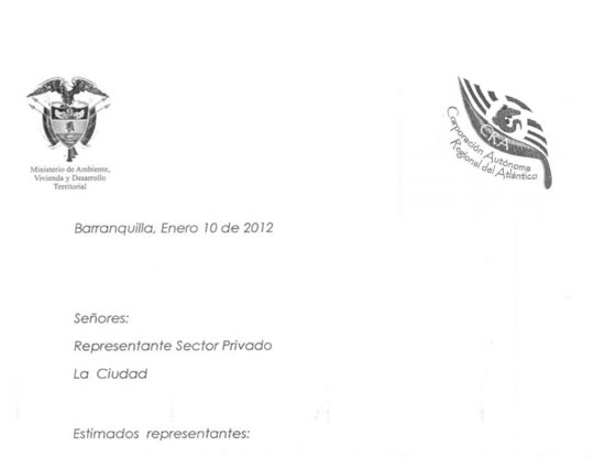 Reunión de elección de los representantes del sector privado ante el consejo directivo de la Corporación Autónoma Regional del Atlántico