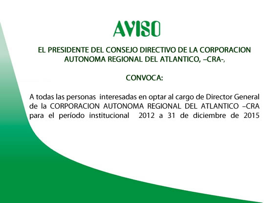 AVISO DE CONVOCATORIA PÚBLICA