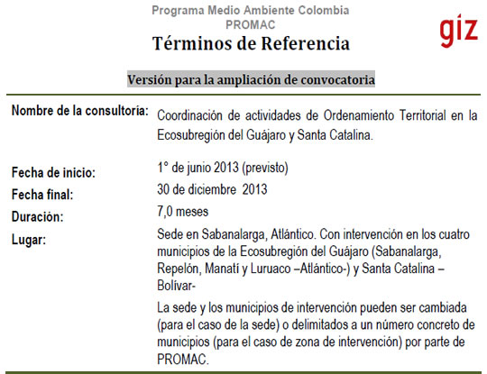Programa Medio Ambiente Colombia PROMAC